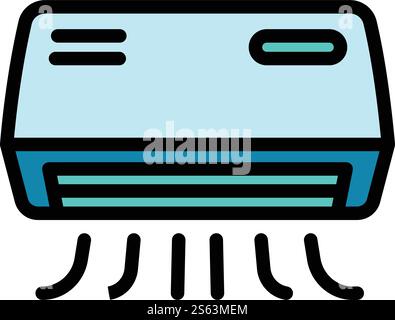 Working room conditioner icon. Outline working room conditioner vector icon for web design isolated on white background. Working room conditioner icon, outline style Stock Vector