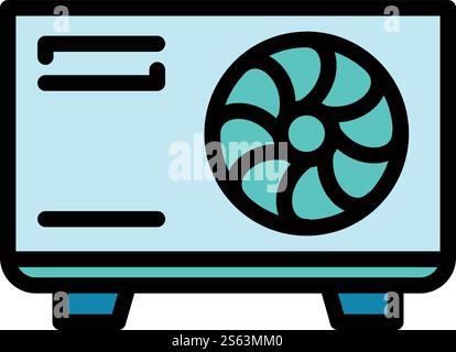 Conditioner climate control icon. Outline conditioner climate control vector icon for web design isolated on white background. Conditioner climate control icon, outline style Stock Vector