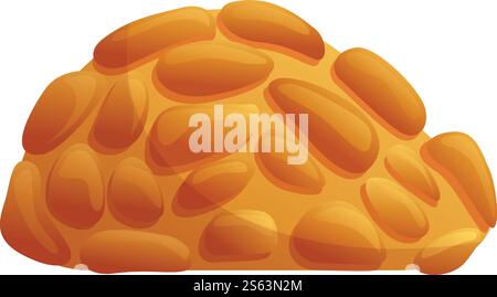Orange coral icon. Cartoon of orange coral vector icon for web design isolated on white background. Orange coral icon, cartoon style Stock Vector