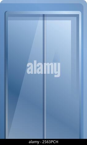 Steel elevator icon. Cartoon of steel elevator vector icon for web design isolated on white background. Steel elevator icon, cartoon style Stock Vector
