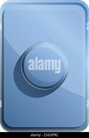 Elevator button icon. Cartoon of elevator button vector icon for web design isolated on white background. Elevator button icon, cartoon style Stock Vector