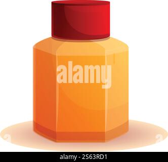 Condiment jar icon. Cartoon of condiment jar vector icon for web design isolated on white background. Condiment jar icon, cartoon style Stock Vector