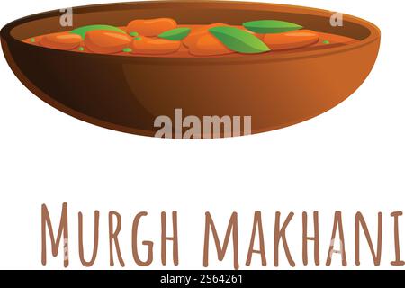 Murgh makhani icon. Cartoon of murgh makhani vector icon for web design isolated on white background. Murgh makhani icon, cartoon style Stock Vector