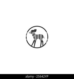 Cute deer vector logo design. Stock Vector