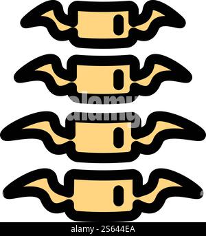Healthy spine icon. Outline healthy spine vector icon for web design isolated on white background. Healthy spine icon, outline style Stock Vector