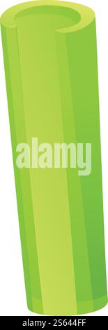 Celery tube icon. Cartoon of celery tube vector icon for web design isolated on white background. Celery tube icon, cartoon style Stock Vector