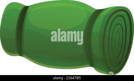 Roll sleeping mat icon. Cartoon of roll sleeping mat vector icon for web design isolated on white background. Roll sleeping mat icon, cartoon style Stock Vector