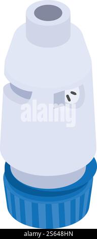 Inhaler icon. Isometric of inhaler vector icon for web design isolated on white background. Inhaler icon, isometric style Stock Vector