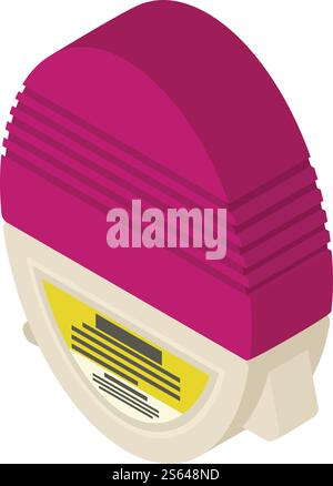 Medical inhaler icon. Isometric of medical inhaler vector icon for web design isolated on white background. Medical inhaler icon, isometric style Stock Vector
