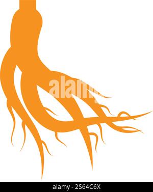 ginseng logo vector template design Stock Vector