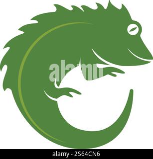 Iguana logo illustration vector design Stock Vector