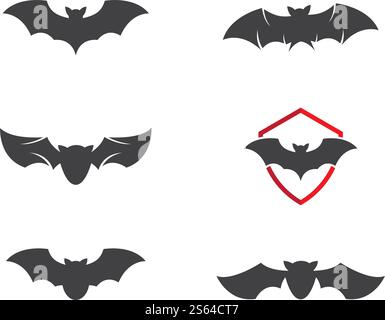 Bat ilustration logo vector template Stock Vector