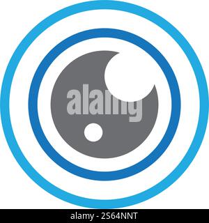 Eye logo vector flat design Stock Vector