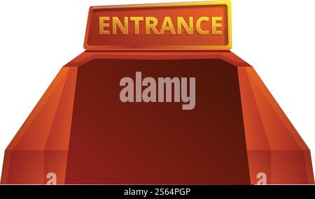 Stadium entrance icon. Cartoon of stadium entrance vector icon for web design isolated on white background. Stadium entrance icon, cartoon style Stock Vector