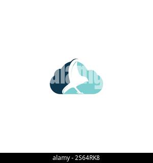 Cloud Bird Freedom Logo Template. Stock Vector