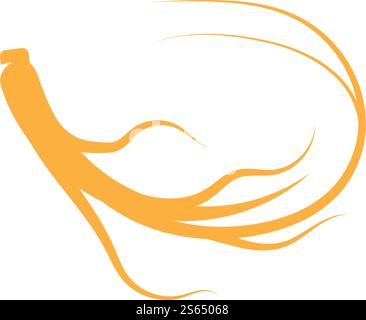 Ginseng Wave Logo Template vector symbol nature Stock Vector