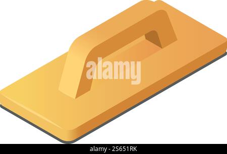 Construction grater icon. Isometric of construction grater vector icon for web design isolated on white background. Construction grater icon, isometric style Stock Vector