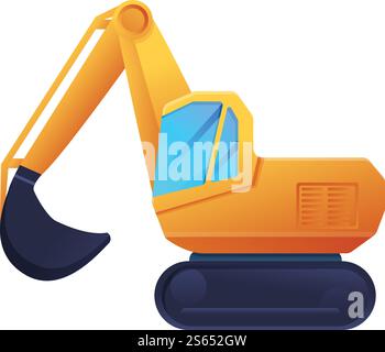Road repair machine icon. Cartoon of road repair machine vector icon for web design isolated on white background. Road repair machine icon, cartoon style Stock Vector