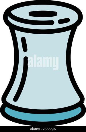 Mouthpiece electronic cigarette icon. Outline mouthpiece electronic cigarette vector icon for web design isolated on white background. Mouthpiece electronic cigarette icon, outline style Stock Vector