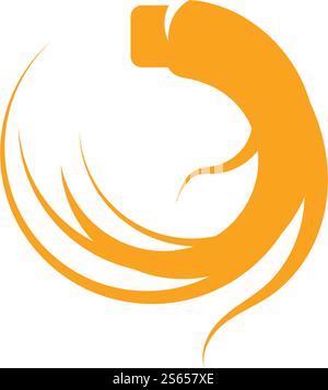 Ginseng Wave Logo Template vector symbol nature Stock Vector