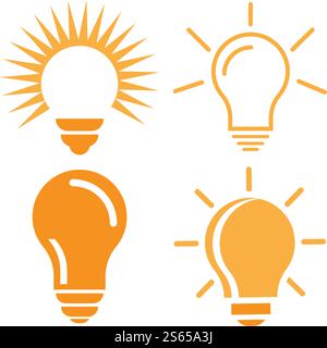 Bulb logo vector ilustration template Stock Vector