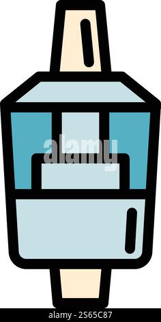 Vaporize mouthpiece icon. Outline vaporize mouthpiece vector icon for web design isolated on white background. Vaporize mouthpiece icon, outline style Stock Vector