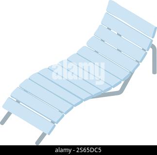 Beach chair icon. Isometric of beach chair vector icon for web design isolated on white background. Beach chair icon, isometric style Stock Vector
