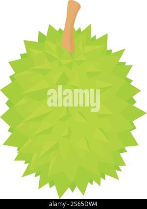 Tropical durian fruit icon. Isometric of tropical durian fruit vector icon for web design isolated on white background. Tropical durian fruit icon, isometric style Stock Vector