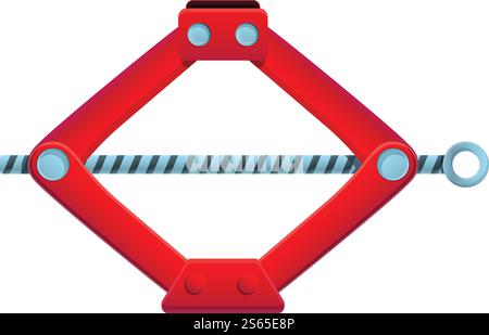 Car jack icon. Cartoon of car jack vector icon for web design isolated on white background. Car jack icon, cartoon style Stock Vector