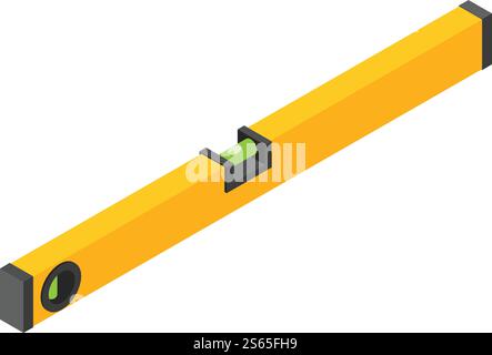 Level tool icon. Isometric of level tool vector icon for web design isolated on white background. Level tool icon, isometric style Stock Vector