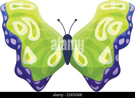 Fly butterfly icon. Cartoon of fly butterfly vector icon for web design isolated on white background. Fly butterfly icon, cartoon style Stock Vector
