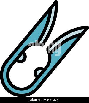 Electronic cigarette clamp icon. Outline electronic cigarette clamp vector icon for web design isolated on white background. Electronic cigarette clamp icon, outline style Stock Vector