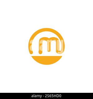 Letter M Burger vector logo design. Burger cafe logo. Stock Vector