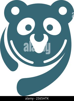 Panda ilustration logo vector icon template Stock Vector