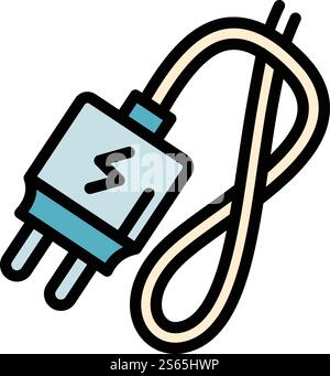 Electronic cigarette charger icon. Outline electronic cigarette charger vector icon for web design isolated on white background. Electronic cigarette charger icon, outline style Stock Vector