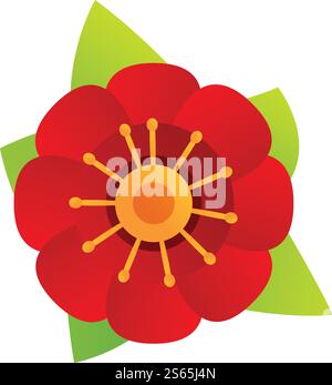 Mexican flower icon. Cartoon of mexican flower vector icon for web design isolated on white background. Mexican flower icon, cartoon style Stock Vector