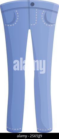 Fabric jeans icon. Cartoon of fabric jeans vector icon for web design isolated on white background. Fabric jeans icon, cartoon style Stock Vector