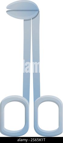 Tongs forceps icon. Cartoon of tongs forceps vector icon for web design isolated on white background. Tongs forceps icon, cartoon style Stock Vector