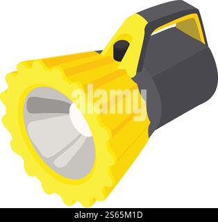Underwater flashlight icon. Isometric of underwater flashlight vector icon for web design isolated on white background. Underwater flashlight icon, isometric style Stock Vector