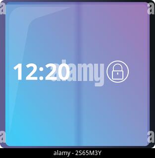 Flex foldable phone icon. Cartoon of flex foldable phone vector icon for web design isolated on white background. Flex foldable phone icon, cartoon style Stock Vector