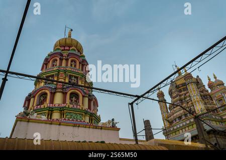 Architecture at the famous and beautiful Khandoba temple at Jejuri, India Stock Photo