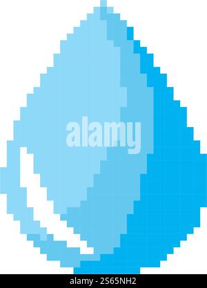 Water drop icon. Pixel 8 bit style Stock Vector Image & Art - Alamy