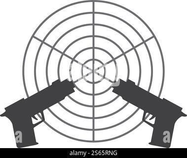 Desert eagle pistol icon, self defense weapon, concept cartoon vector ...