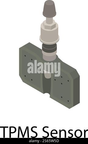 TPMS sensor icon. Isometric of TPMS sensor vector icon for web design ...