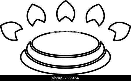 Gas burner stove symbol type cooking surfaces sign utensil destination panel icon outline black color vector illustration flat style simple image. Gas burner stove symbol type cooking surfaces sign utensil destination panel icon outline black color vector illustration flat style image Stock Vector