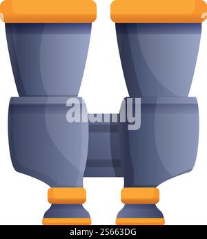 Binoculars icon. Cartoon of binoculars vector icon for web design isolated on white background. Binoculars icon, cartoon style Stock Vector