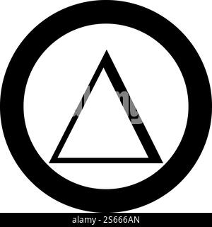 Delta greek symbol capital letter uppercase font icon in circle round black color vector illustration flat style simple image. Delta greek symbol capital letter uppercase font icon in circle round black color vector illustration flat style image Stock Vector