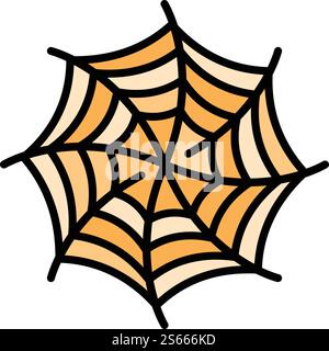 Spiral spider web icon. Outline spiral spider web vector icon for web design isolated on white background. Spiral spider web icon, outline style Stock Vector