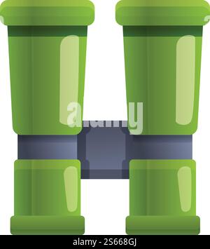 Safari binoculars icon. Cartoon of safari binoculars vector icon for web design isolated on white background. Safari binoculars icon, cartoon style Stock Vector