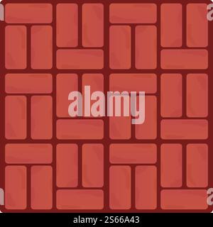 Brick paving icon. Cartoon of brick paving vector icon for web design isolated on white background. Brick paving icon, cartoon style Stock Vector